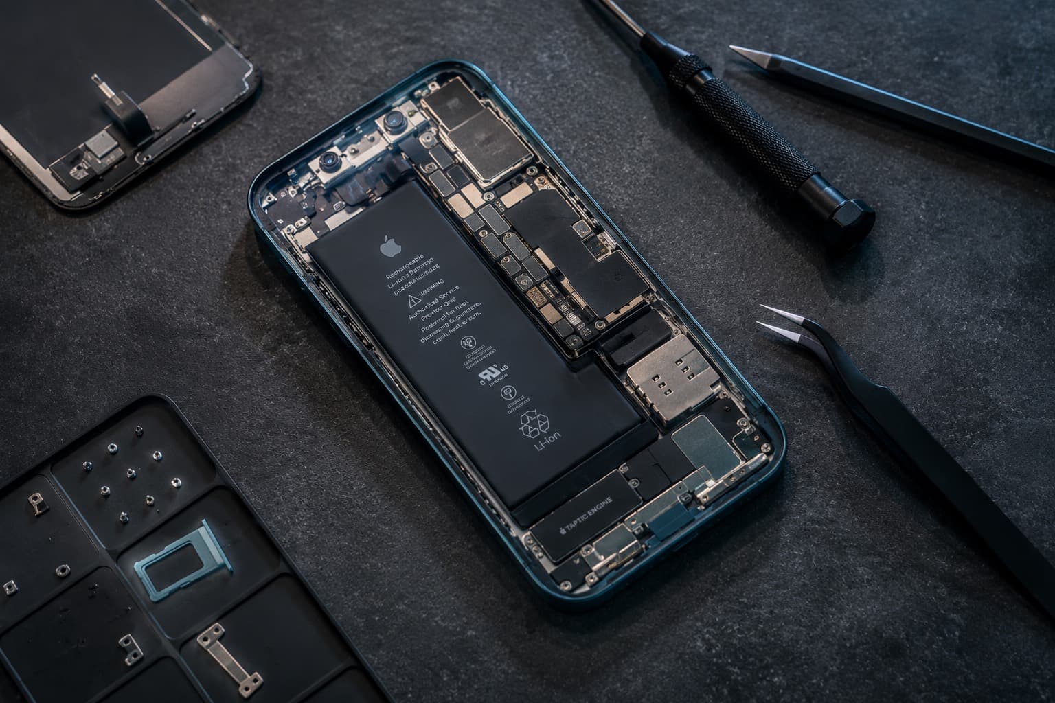 Technician working on a device